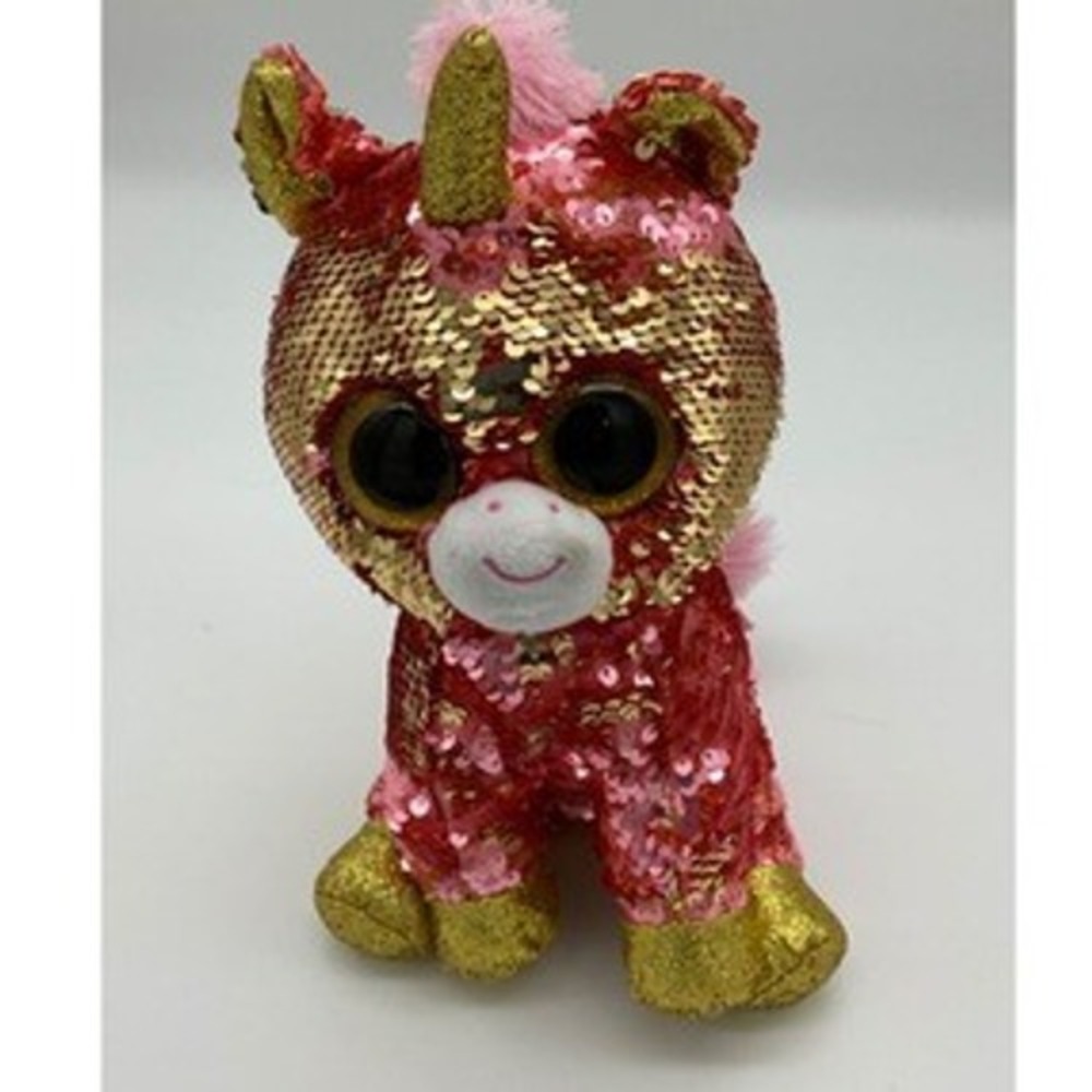 Sunset‎ the Unicorn Beanie Boo by Ty - 10 Inches, Collectible, Good Condition
